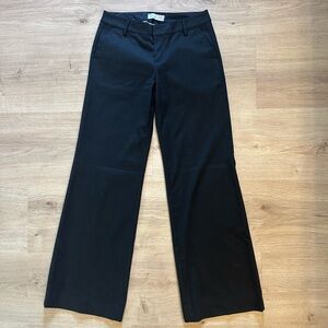 GAP Wide Leg Trouser In Black Women’s Size 4 Long Workwear Business Casual